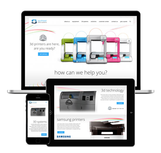 Alpharetta web design project responsive screens