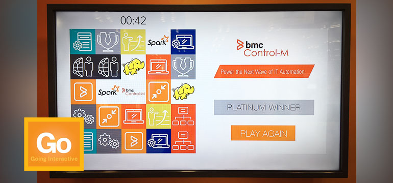 Image of digital trade show touchscreen interactive game final screen